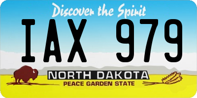 ND license plate IAX979
