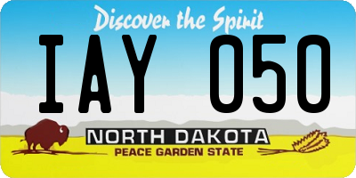 ND license plate IAY050