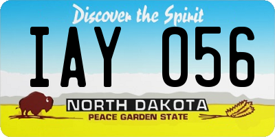 ND license plate IAY056