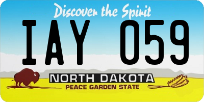ND license plate IAY059