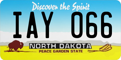 ND license plate IAY066