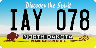 ND license plate IAY078
