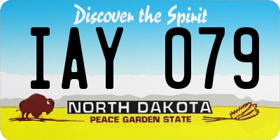ND license plate IAY079