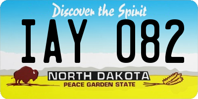 ND license plate IAY082