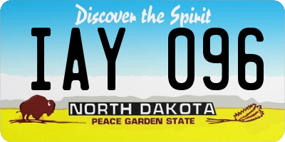 ND license plate IAY096