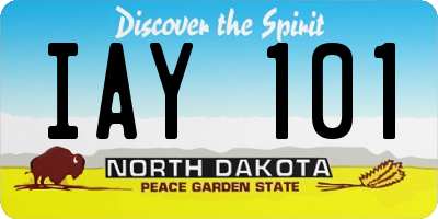 ND license plate IAY101