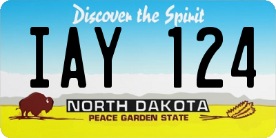 ND license plate IAY124