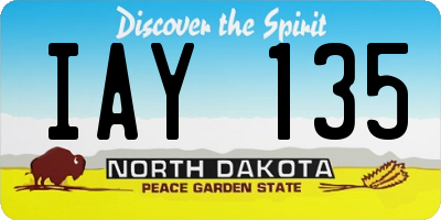ND license plate IAY135
