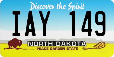 ND license plate IAY149