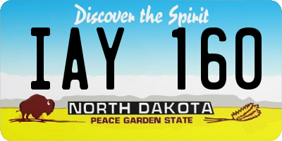 ND license plate IAY160