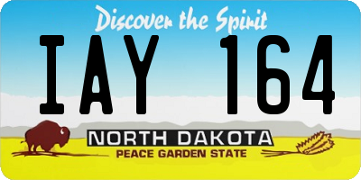 ND license plate IAY164