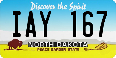 ND license plate IAY167