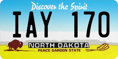 ND license plate IAY170