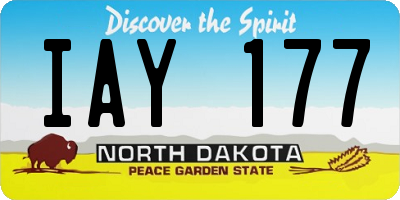 ND license plate IAY177