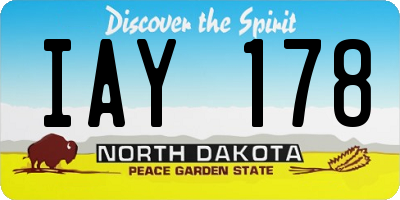 ND license plate IAY178