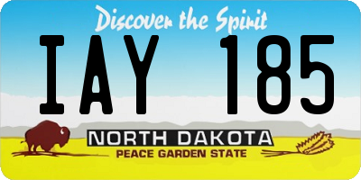 ND license plate IAY185
