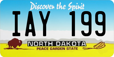 ND license plate IAY199