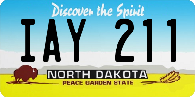 ND license plate IAY211
