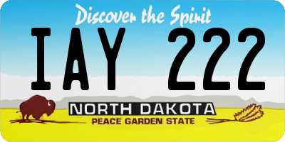 ND license plate IAY222