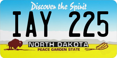 ND license plate IAY225