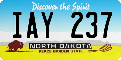 ND license plate IAY237