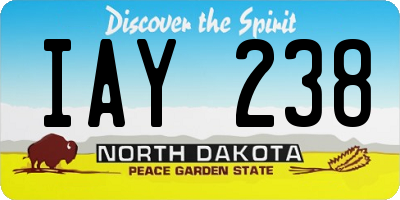 ND license plate IAY238