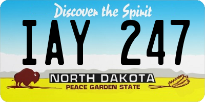ND license plate IAY247