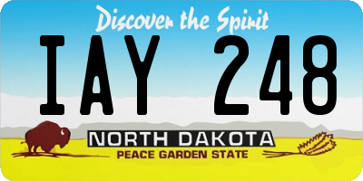 ND license plate IAY248