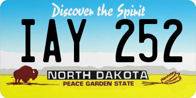 ND license plate IAY252