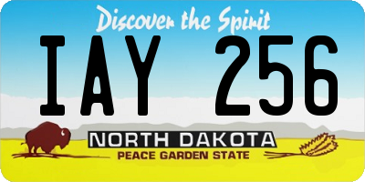ND license plate IAY256