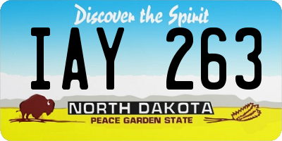 ND license plate IAY263