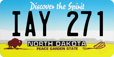 ND license plate IAY271
