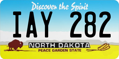 ND license plate IAY282