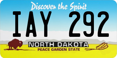 ND license plate IAY292