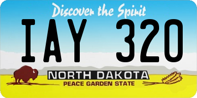 ND license plate IAY320