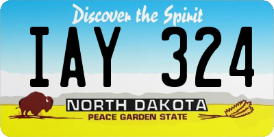 ND license plate IAY324