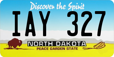 ND license plate IAY327