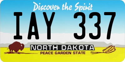 ND license plate IAY337