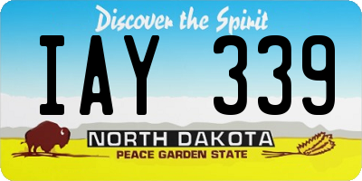 ND license plate IAY339
