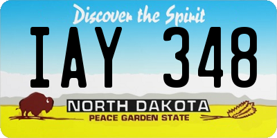 ND license plate IAY348