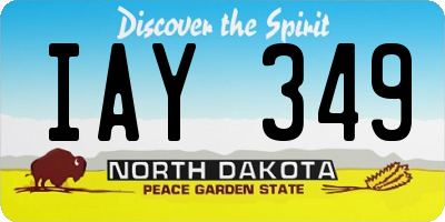 ND license plate IAY349