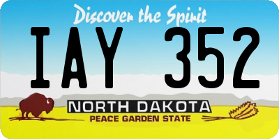 ND license plate IAY352