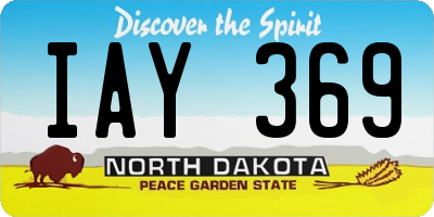 ND license plate IAY369