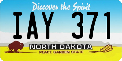 ND license plate IAY371
