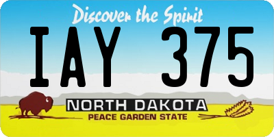 ND license plate IAY375