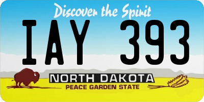 ND license plate IAY393