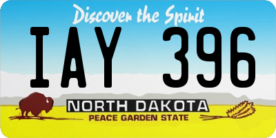 ND license plate IAY396