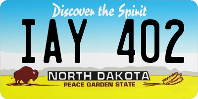 ND license plate IAY402