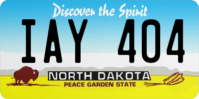 ND license plate IAY404