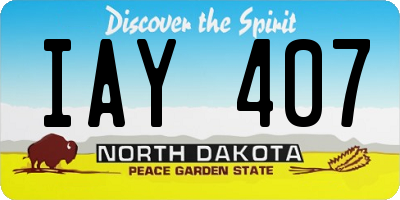 ND license plate IAY407